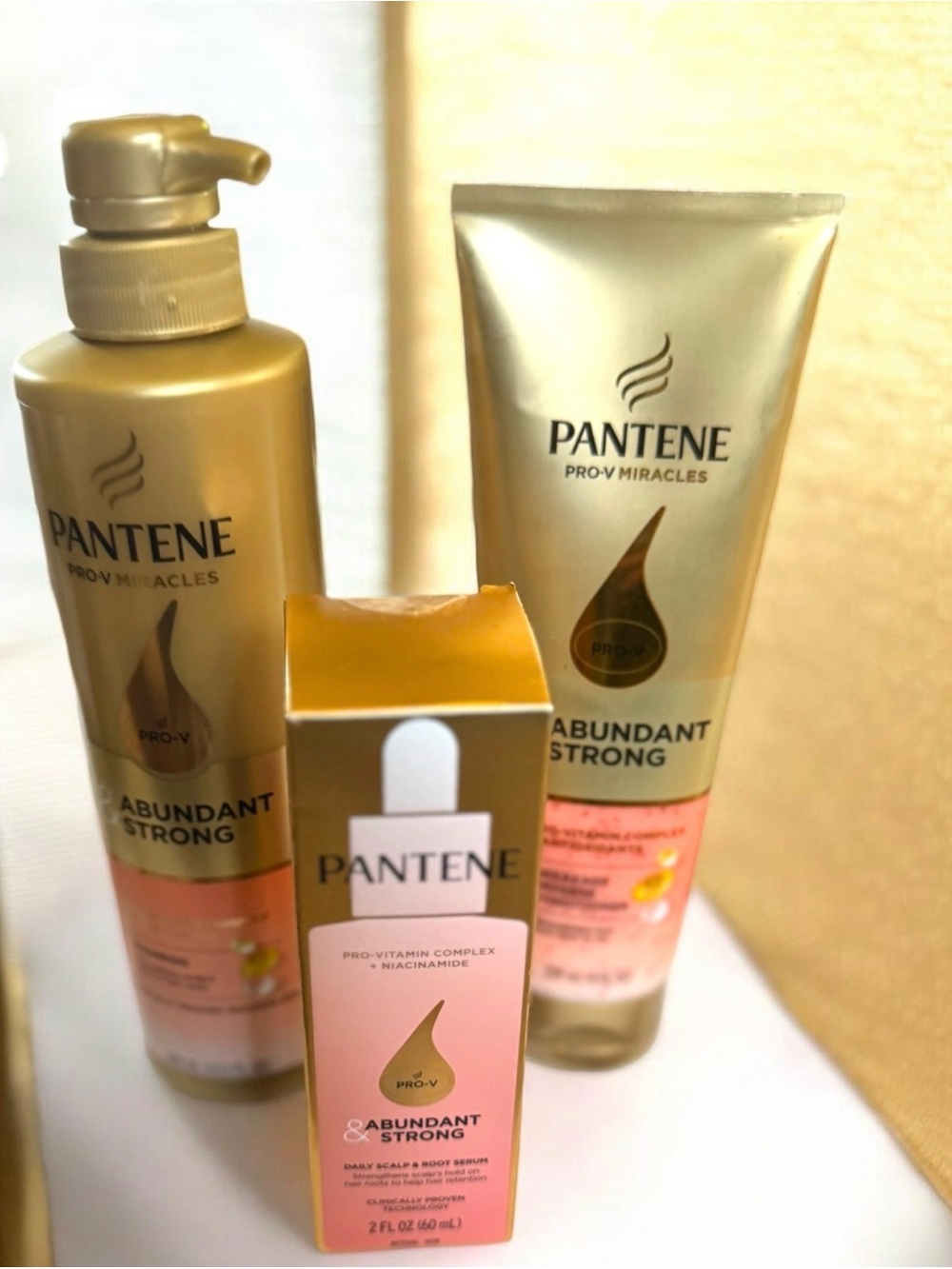 Pantene Abundant & Strong Pro-V Hair Regimen - Shampoo, Conditioner & Serum NEW - Picture 8 of 10